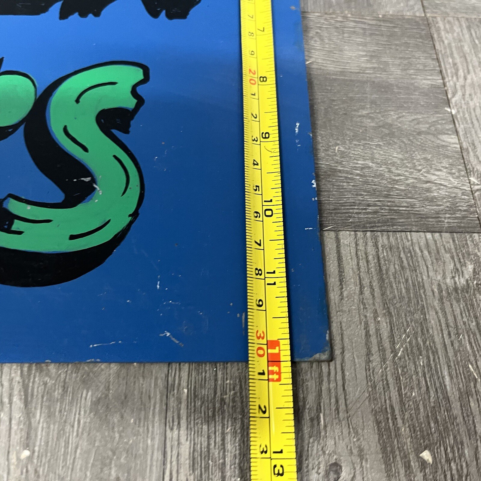 Vintage Green Akers (acres) Sign Hand Painted Folk Art Garden Greenhouse 16″x12″