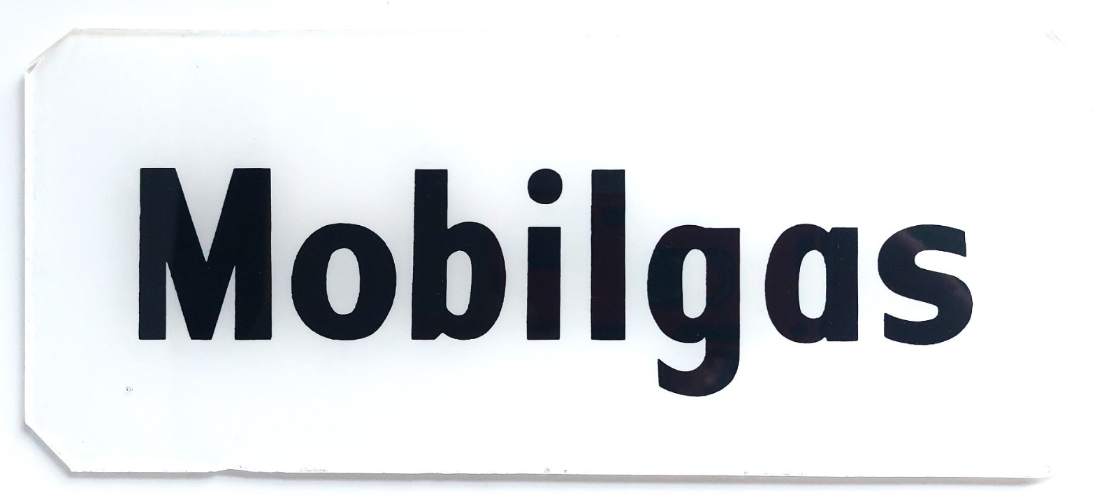 Vintage Mobilgas Glass Gas Pump Sign Panel