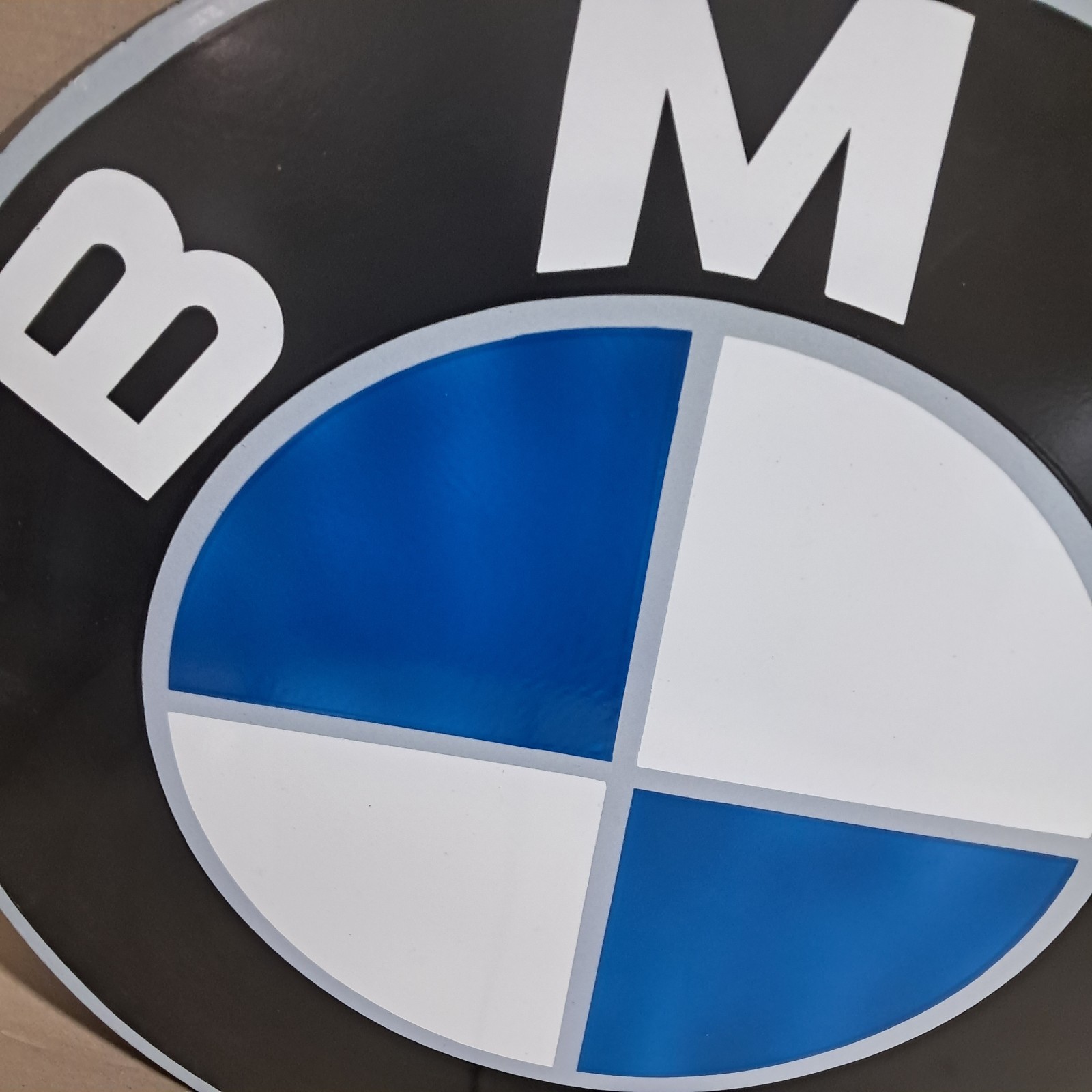 BMW Porcelain Enamel Sign 30 X 30 Inches 1 sides