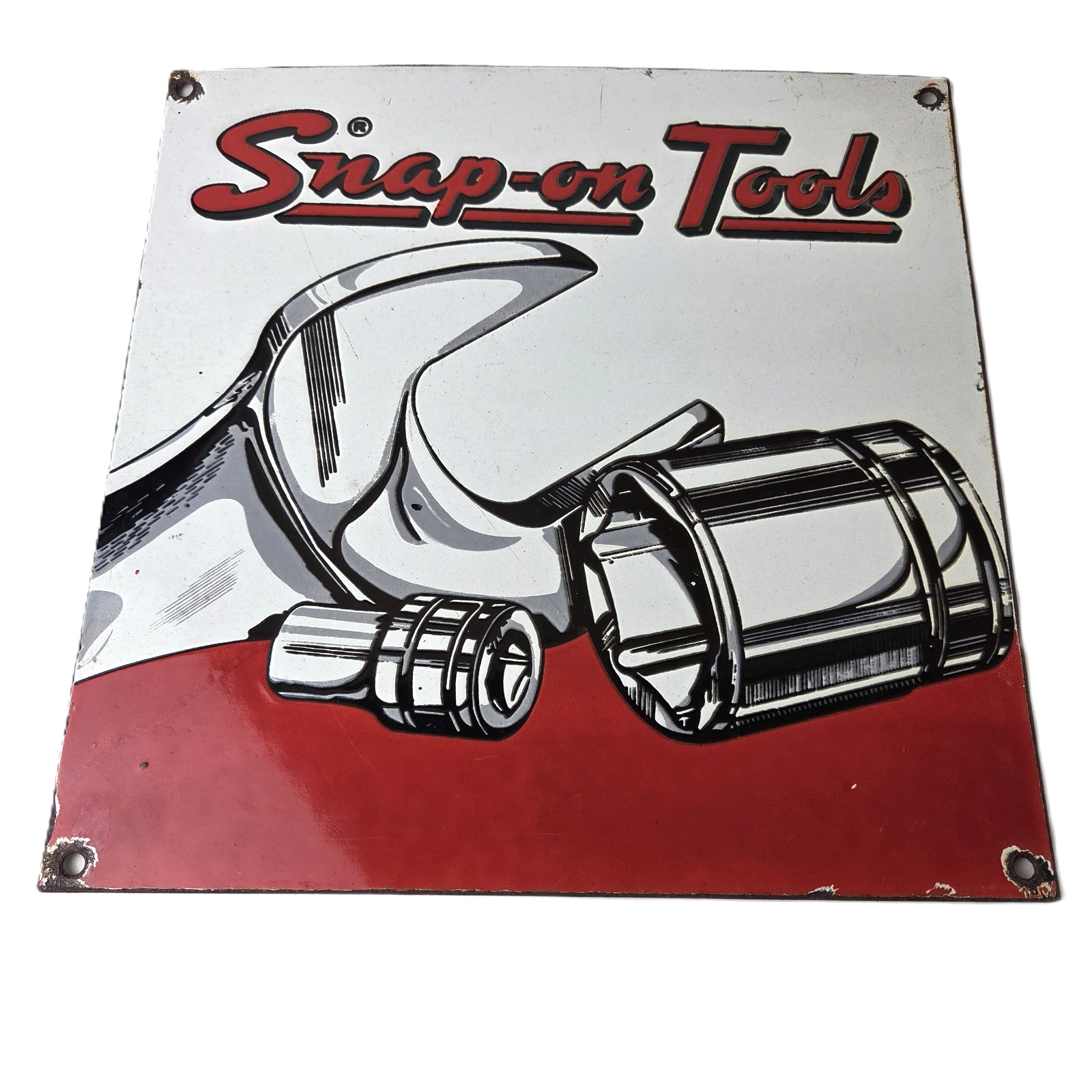 Vintage Snap On Tools Porcelain Sign – Mechanic Repair Gas Dealer Shop Sign