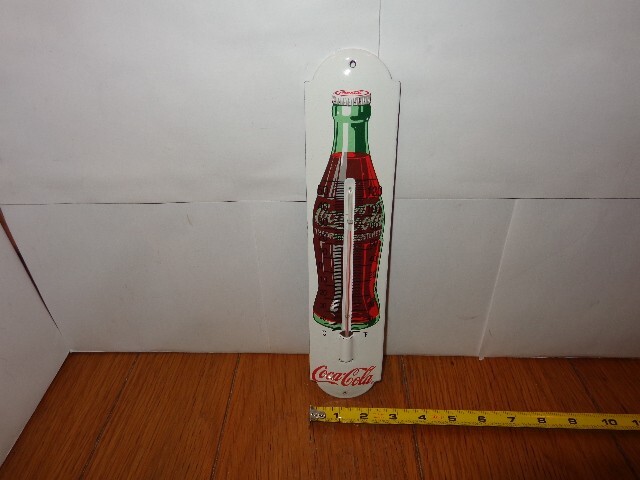 COCA-COLA THERMOMETER SIGN HEAVY PORCELAIN METAL AS IS LIQUIDATION PRICE # 890