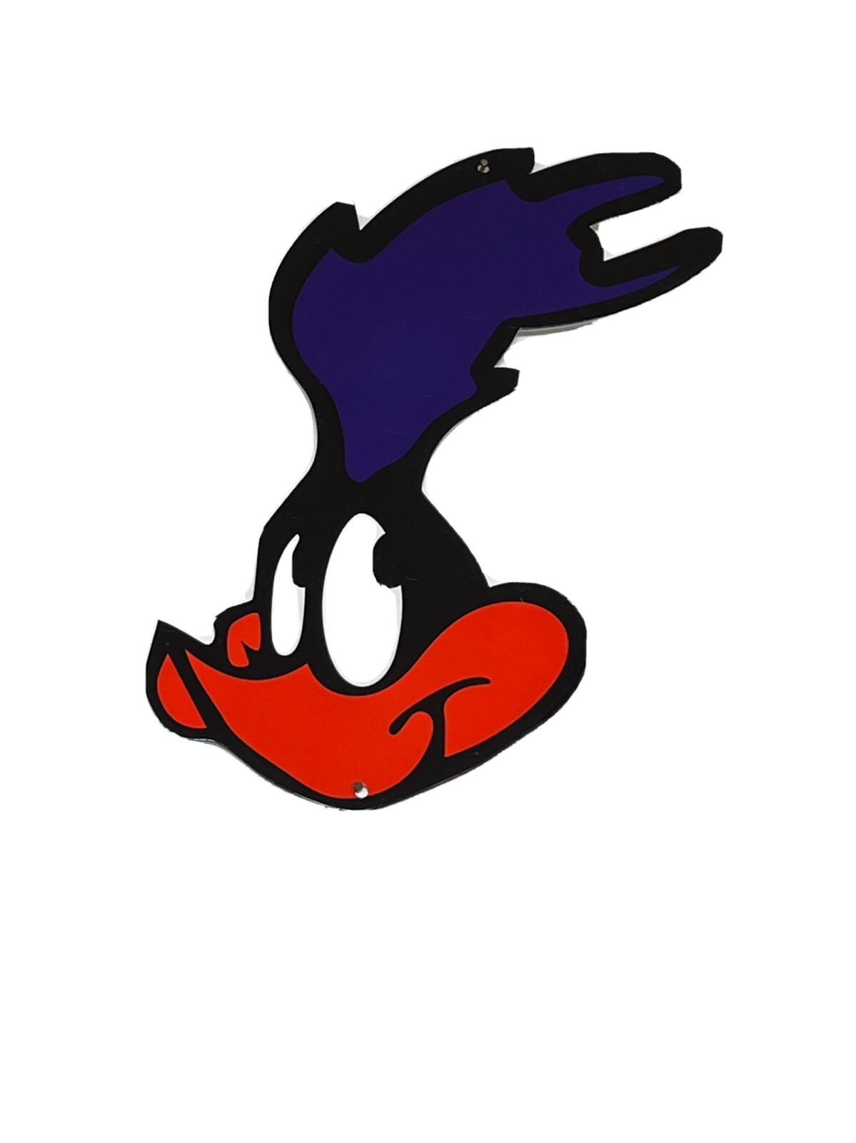 VINTAGE ROAD RUNNER DODGE PLYMOUTH BIRD #4 14″ METAL GAS OIL SIGN! LOONEY TUNES