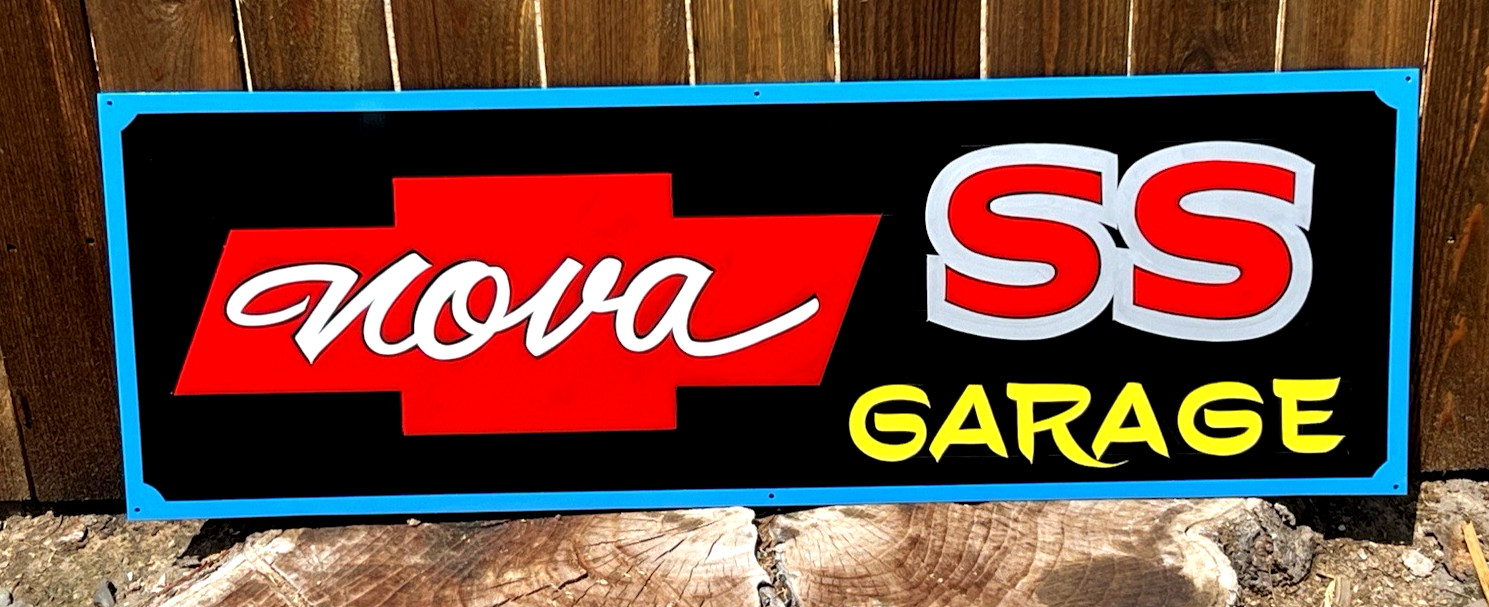 36″ CHEVY NOVA SS SUPERSPORRT GARAGE SIGN Hand Painted CHEVROLET Shop Car ART