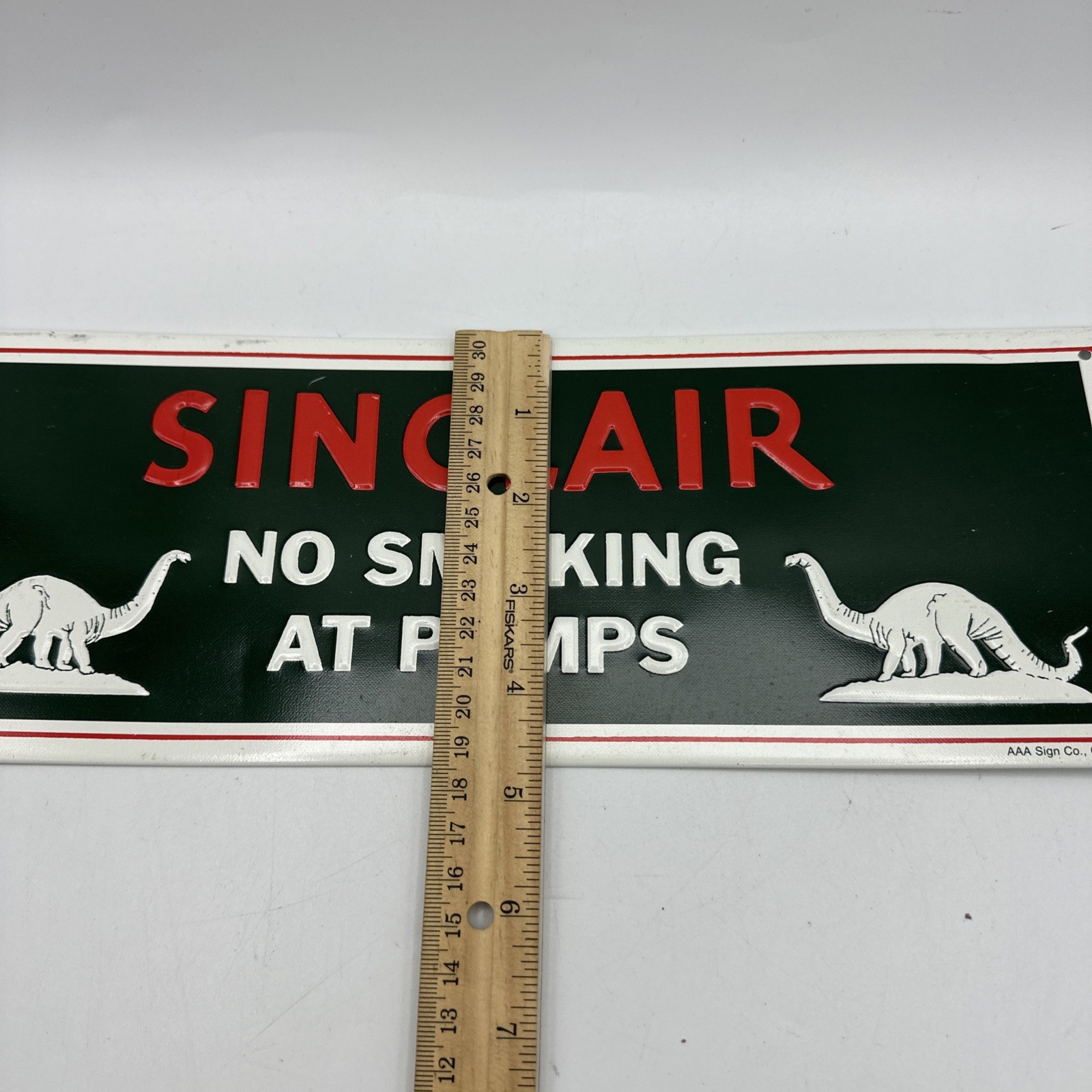 SINCLAIR Gasoline “No Smoking At Pumps” Gas Station Sign by AAA Coltsville, Ohio