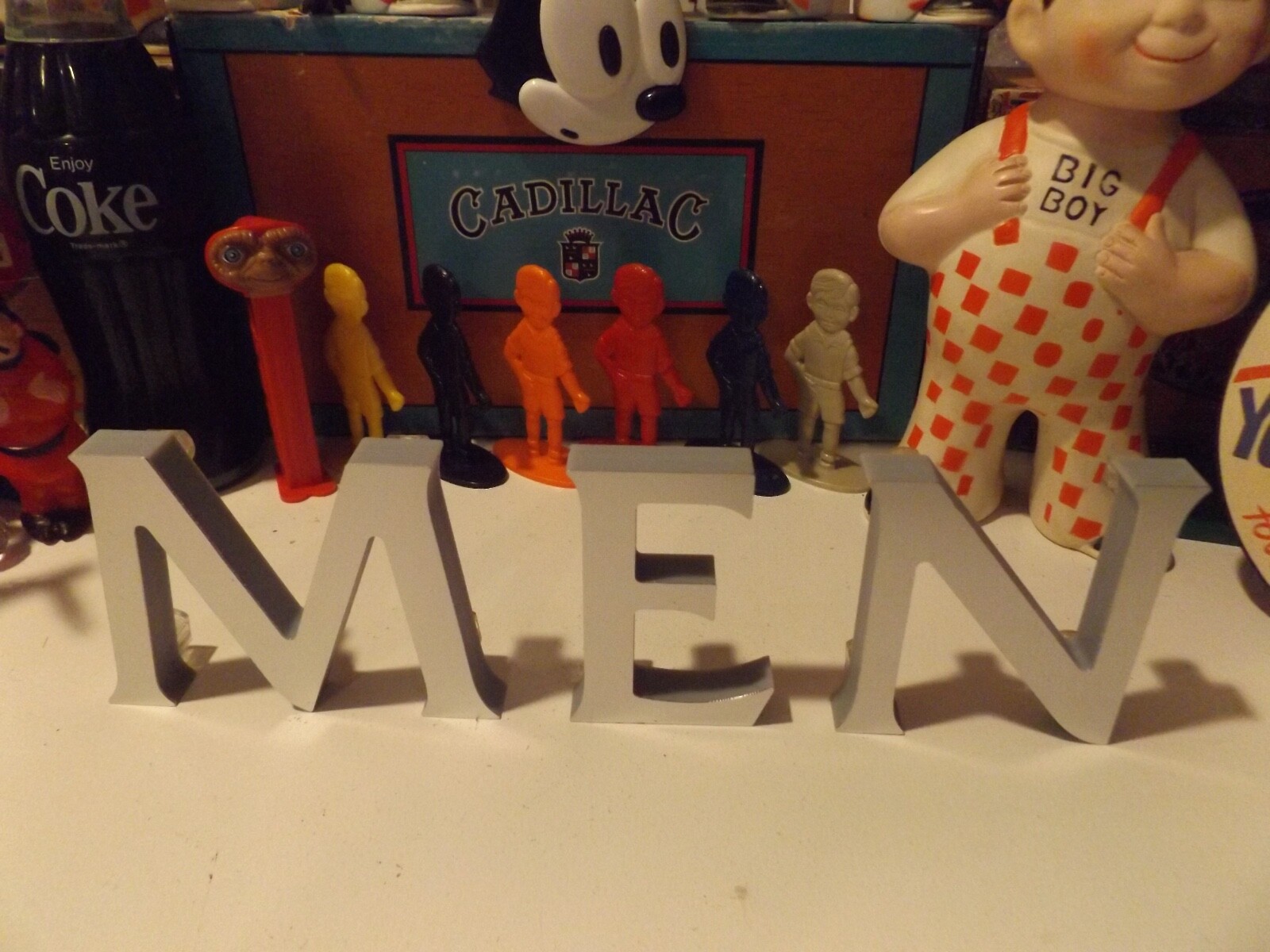 Vintage Gas Station Men Rest Room Letters / Sign