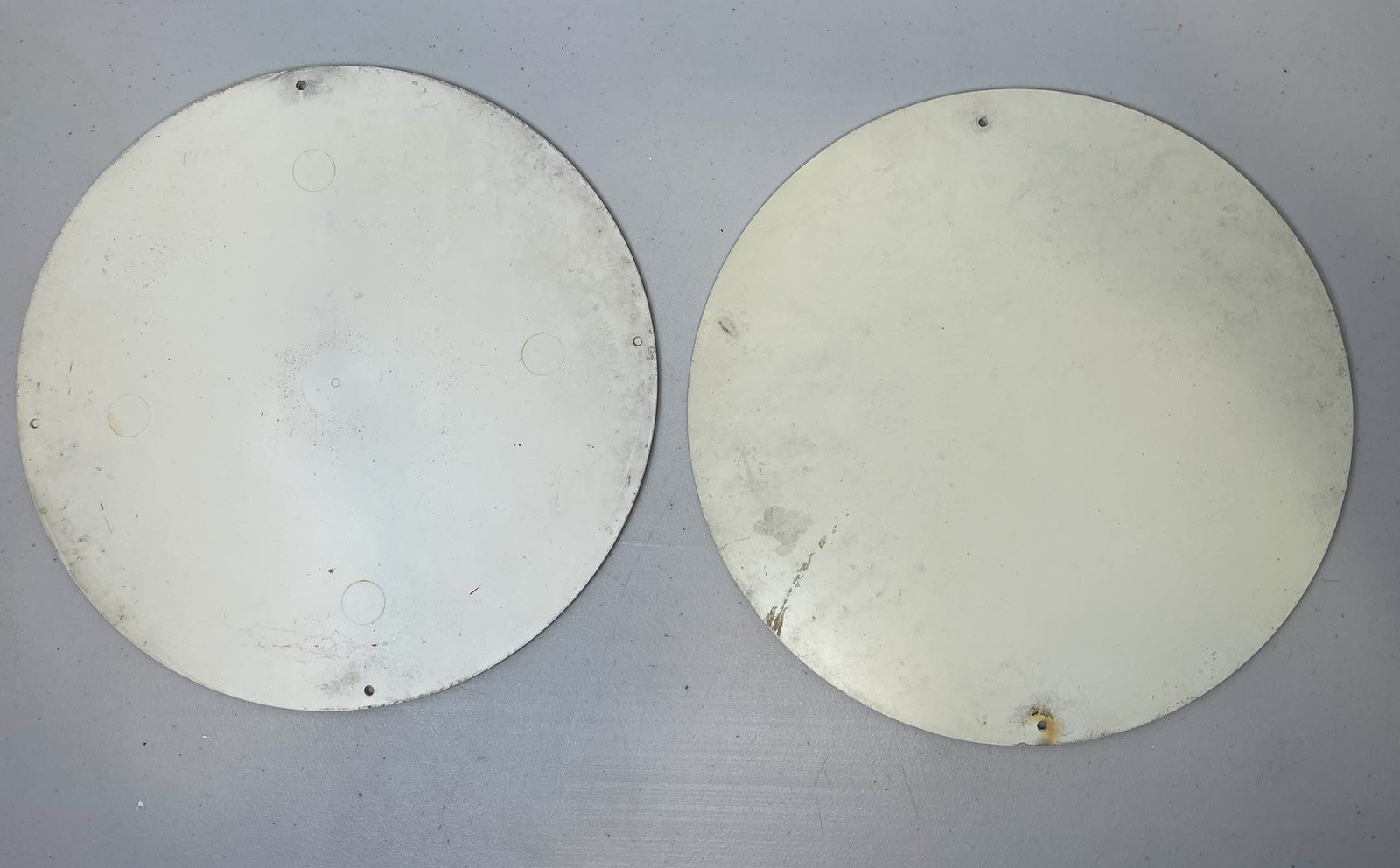 Pair of Genuine vintage French Street Signs 1980s no parking do not enter 30cm