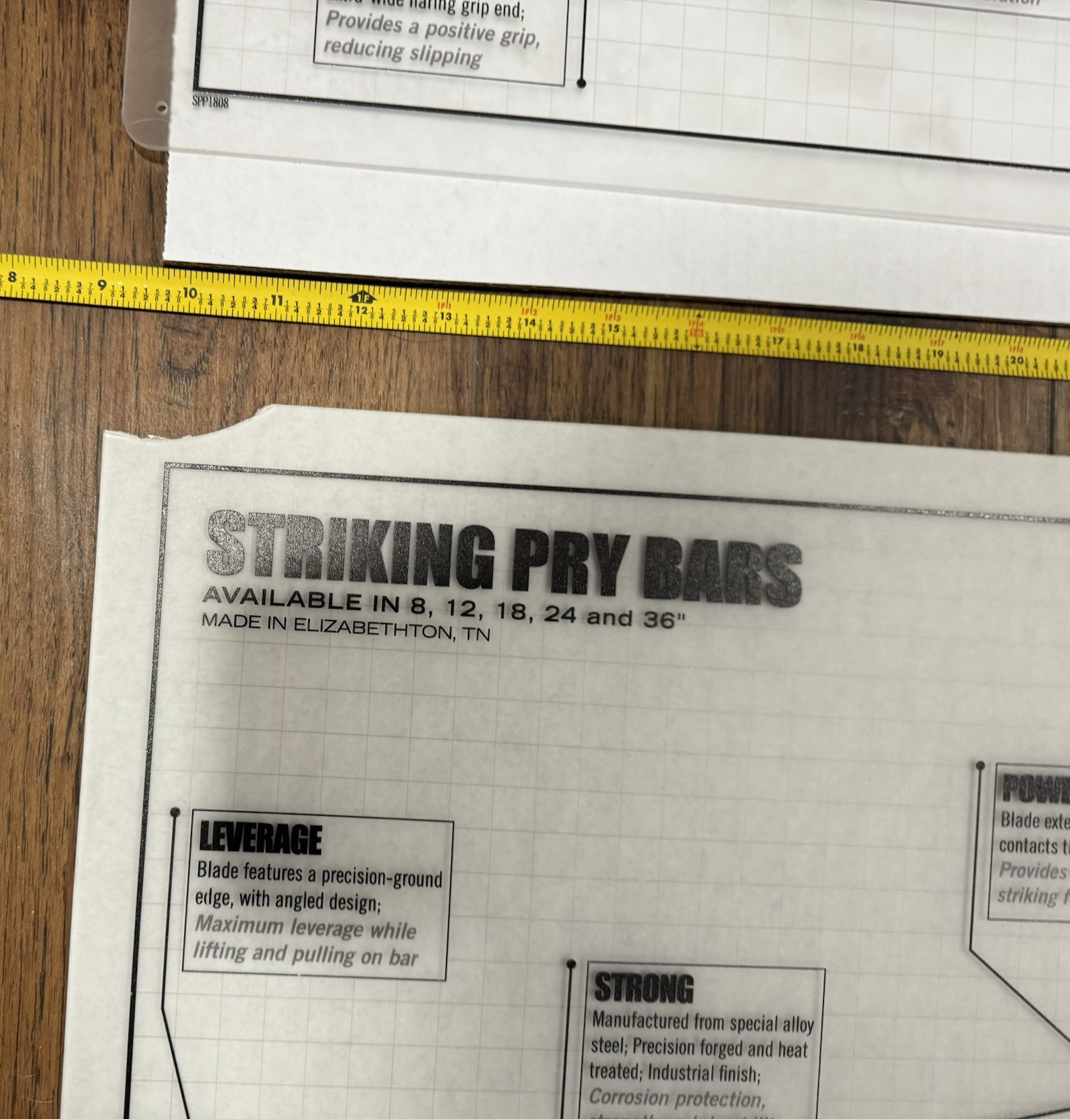 Snap On Tools dealer display advertising how it’s made factory blueprint sign