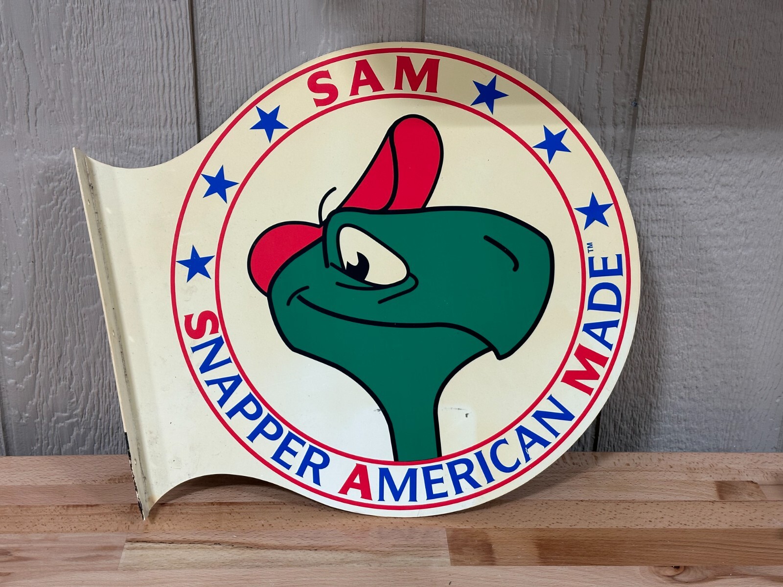 Vtg Advertising sign Snapper turtle Small Engine Mowers Tractor plastic flange