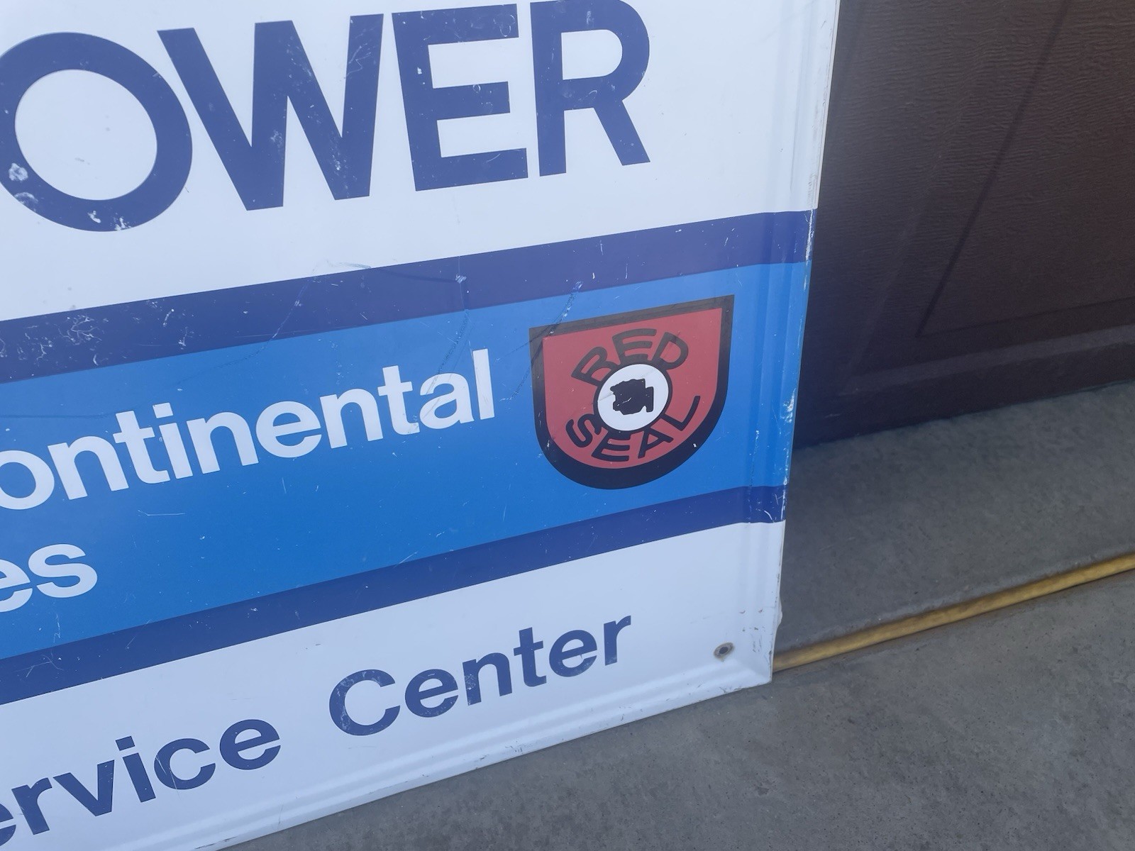 VTG Teledyne Continental Engines Red Seal Wisconsin Service Center Aluminum Sign