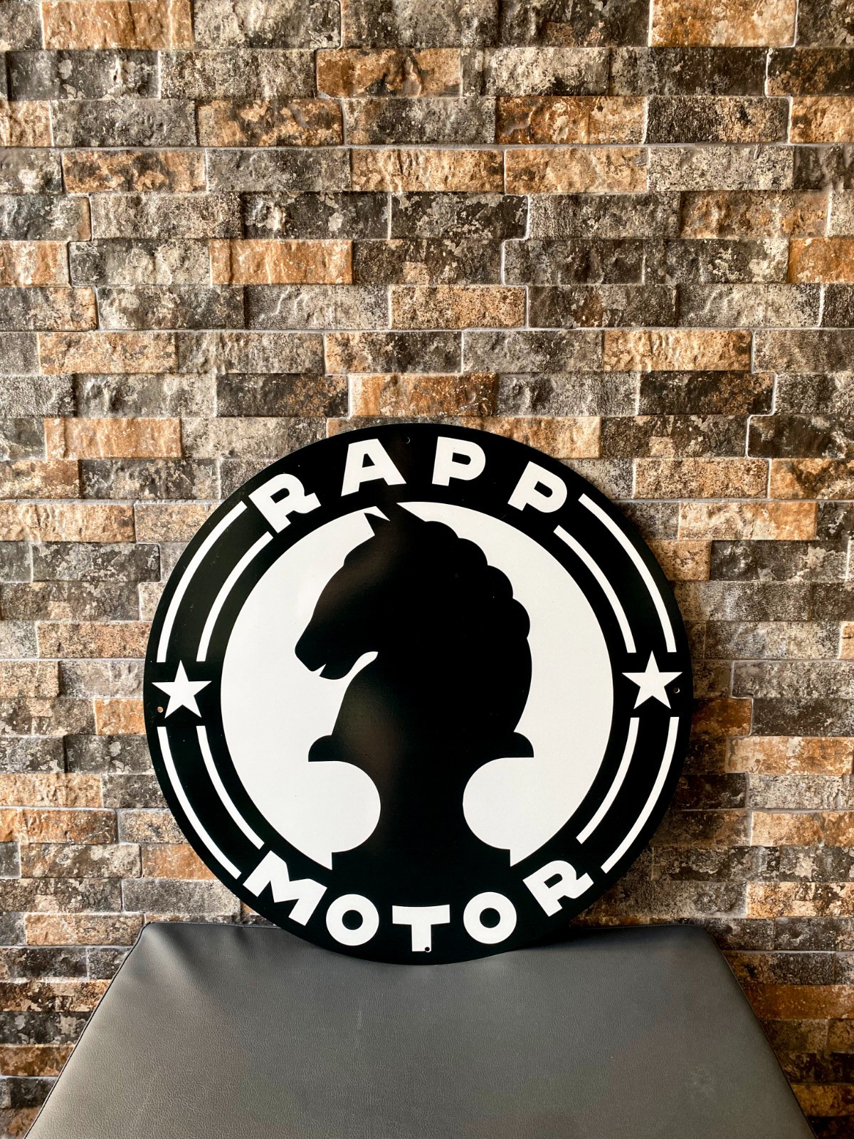 Rapp Motorenwerke Crest 1913 – Pre-BMW Origins Heavy Metal Sign 19.7″ (50cm)