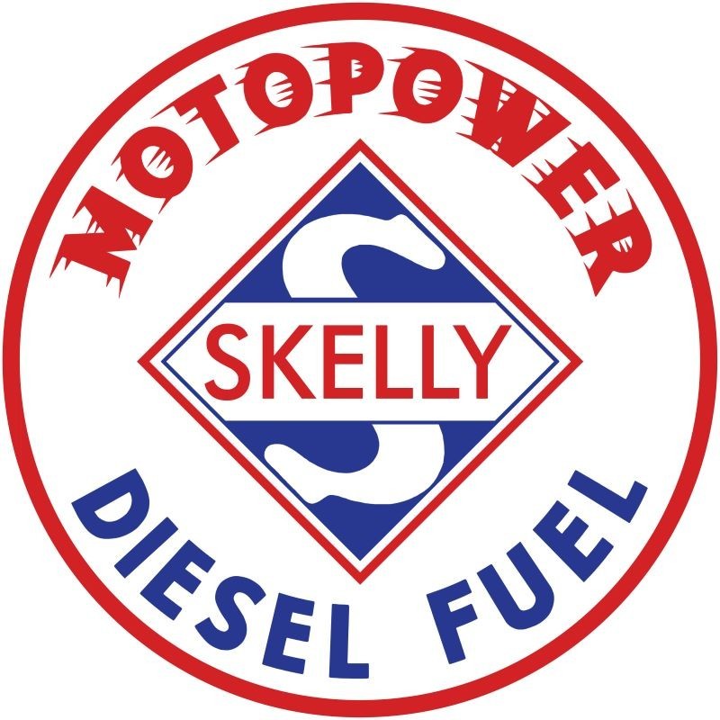 Skelly Oil Company Motopower Diesel Fuel NEW METAL SIGN: 12″ Diameter Round