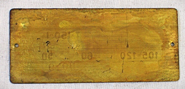 Vintage Metal Brass Badge “Webcor” Motor Nameplate Tag Sign Plaque