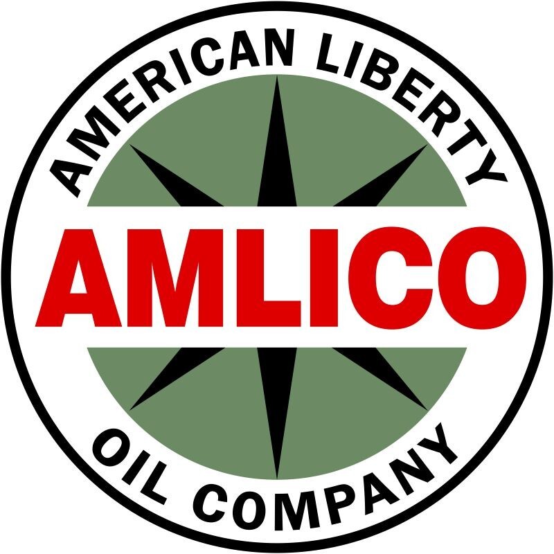 AMLICO American Liberty Oil Company NEW Sign: 24″ Diameter Round USA Steel