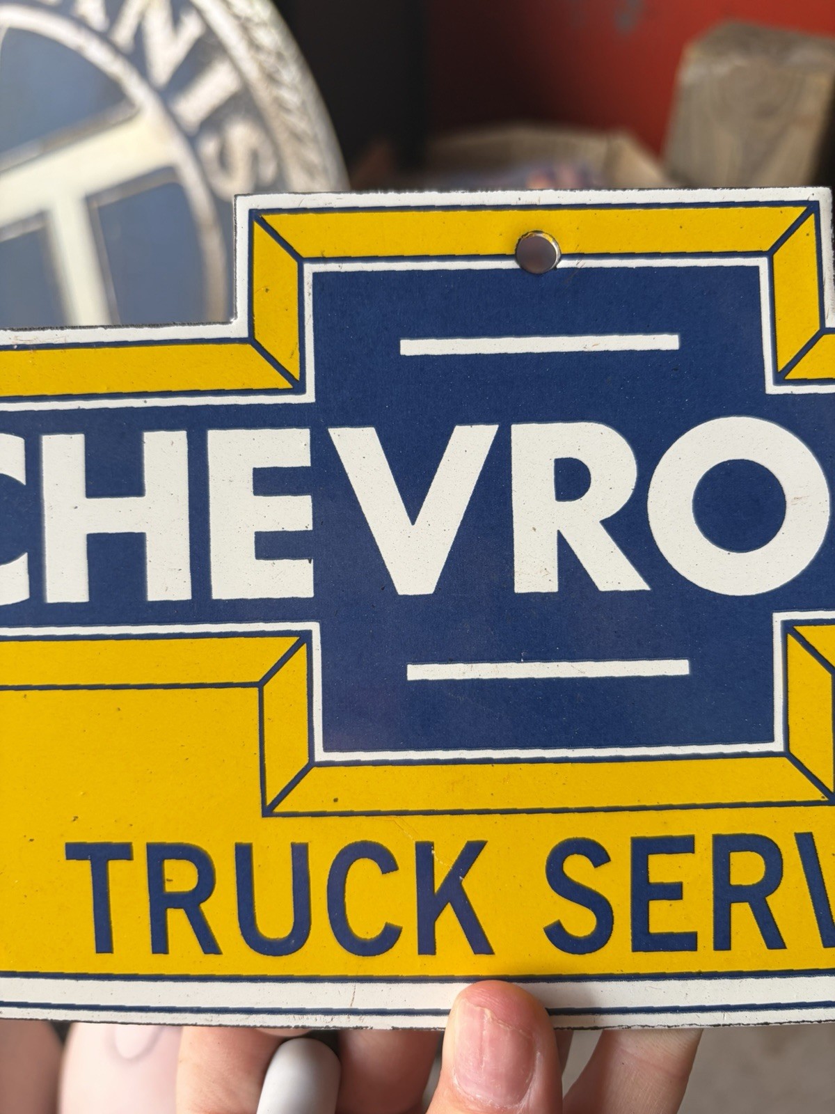 Porcelain Chevrolet Truck Service Sign
