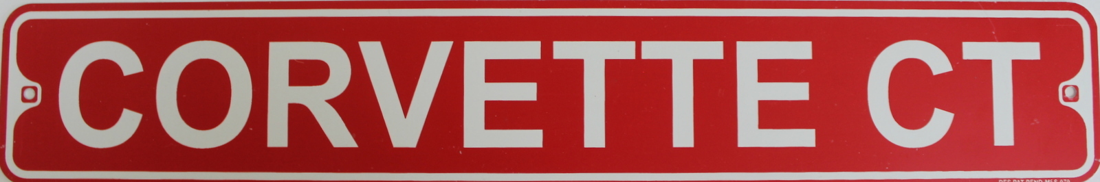 Metal Street Sign Corvette Ct Chevy Car Truck Nascar Hot Rod Garage Decor 3″x18″