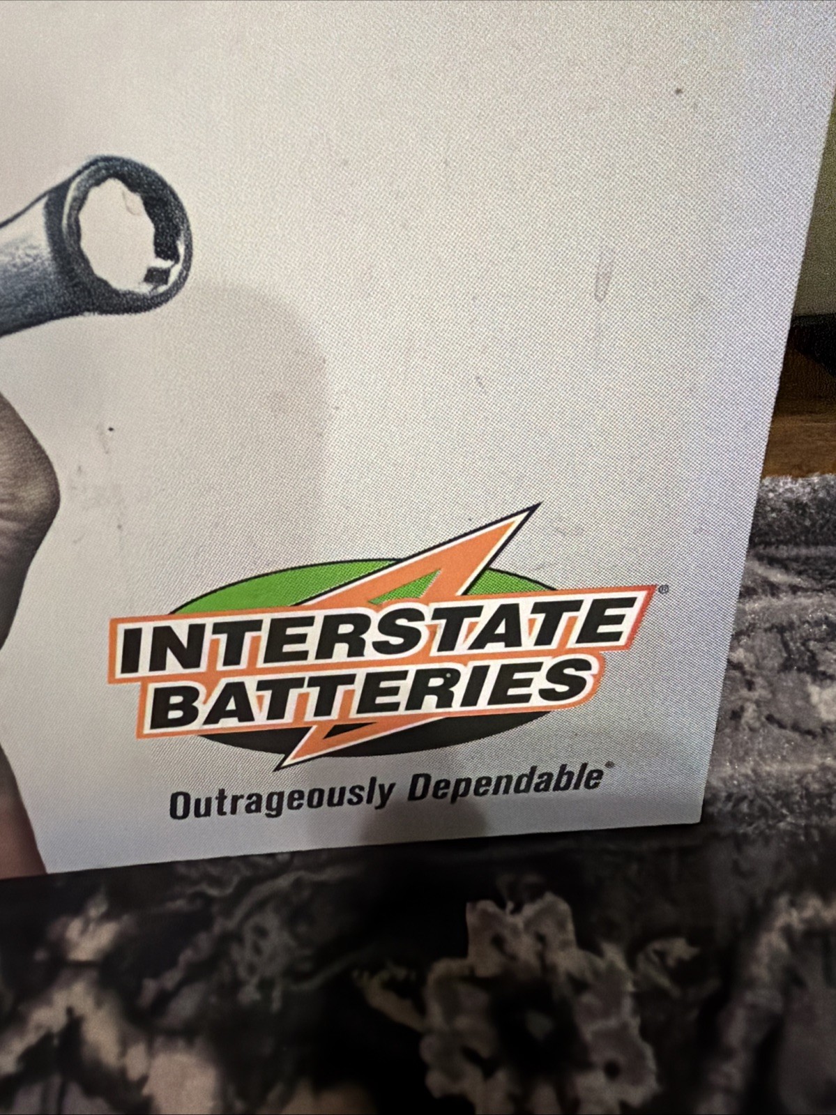 Interstate Battery Gas Oil Advertising Sign