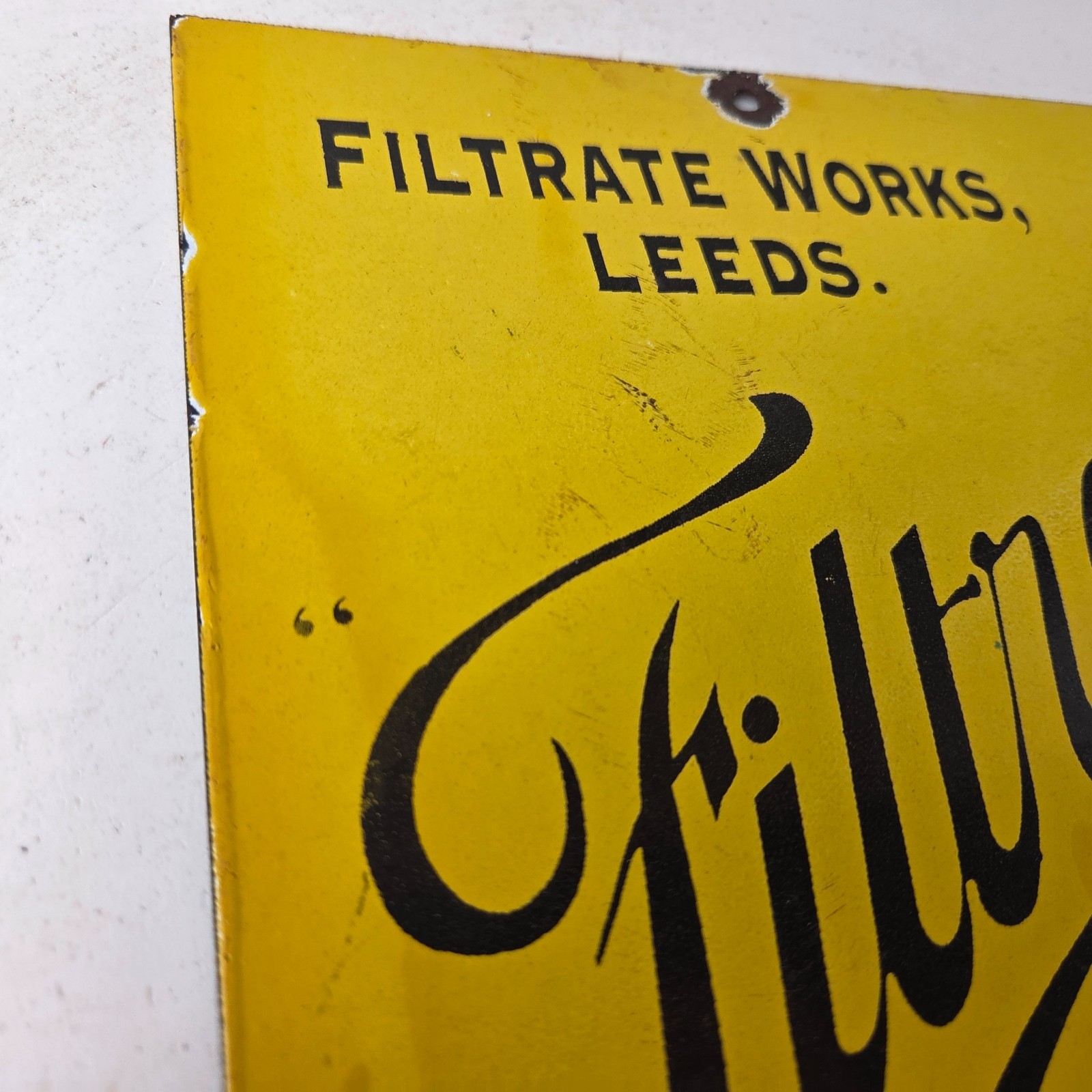 Vintage Filtrate Porcelain Sign – Motor Lubrication Gas Pump Service Sign