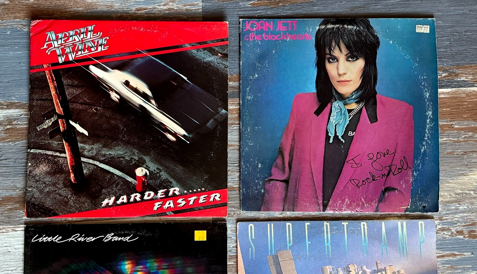 6 Vintage vinyl LP Record Job Lot Joan Jett, 38 Special, April Wine,Charity Ball