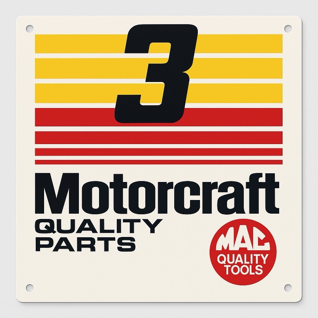 Motorcraft Auto Parts Racing Vintage Style Metal Sign