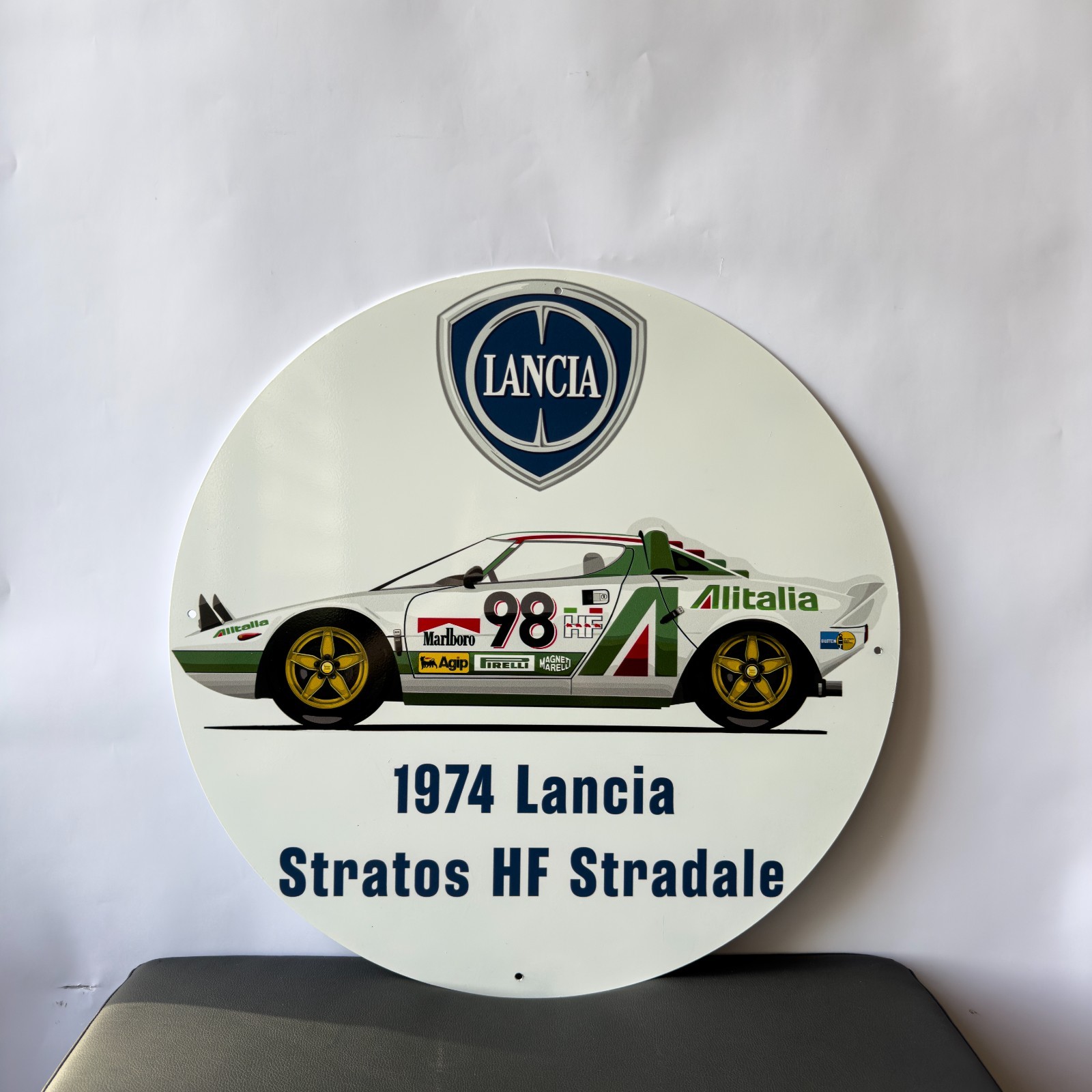 1974 Lancia Stratos HF Stradale Heavy Metal Sign – 19.7″ (50cm)