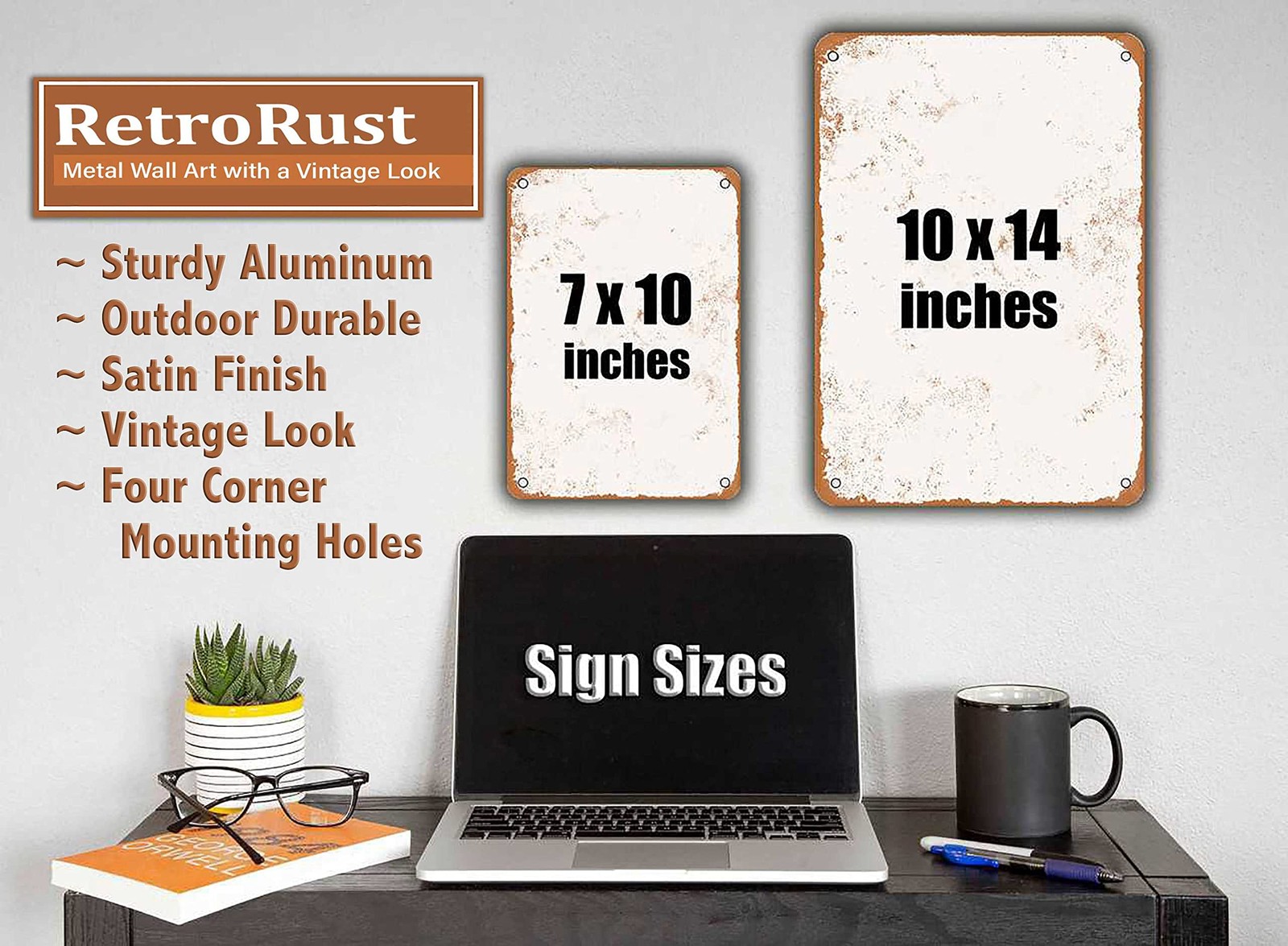 RetroRust 7 x 10 METAL SIGN – 1944 Mack Trucks are Giants – Vintage Multi