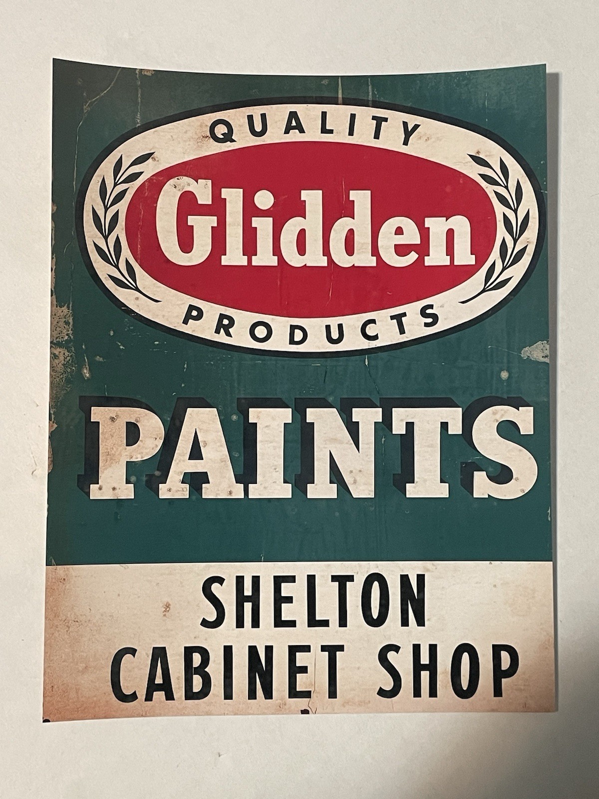 Glidden Paints Poster Paper REPRINT 8.5″ x 11″ Vintage Ad Sign (Not Porcelain)