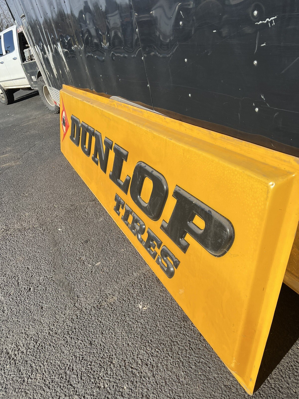 Vintage Dunlop Tires Sign 12ftX3ft No Frame Plastic🔥