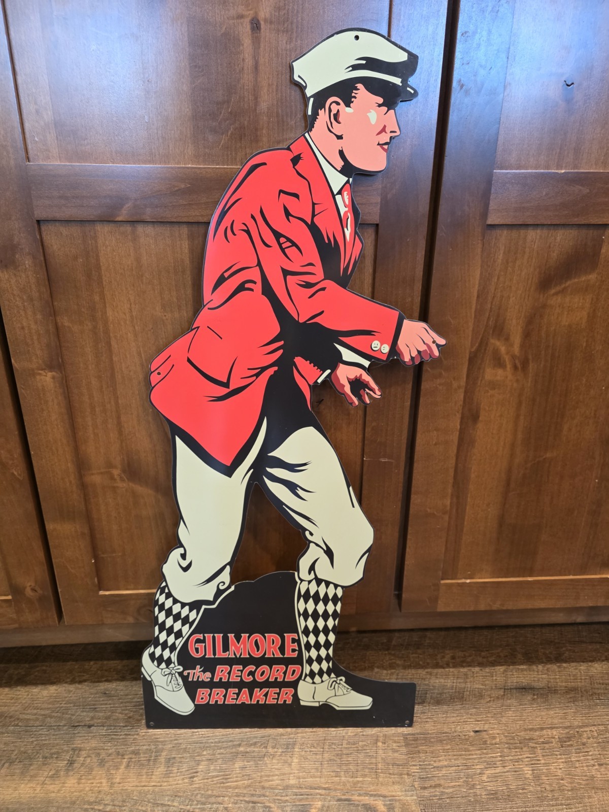 36″ Gilmore Oil The Record Breaker Sign Gas Oil Petroliana Advertising Repro