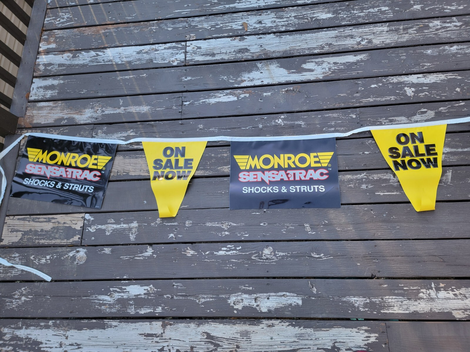 Vtg MONROE SHOCKS And STRUTS BANNER 90s 20ft Man Cave Decor