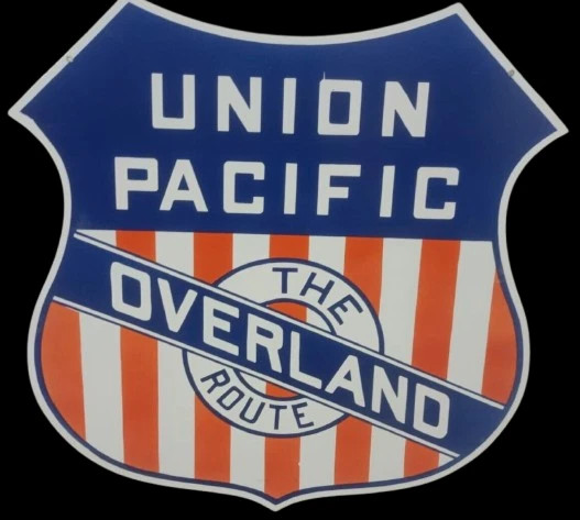 PORCELIAN UNION PACIFIC ENAMEL SIGN SIZE 42X42 INCHES DOUBLE SIDED