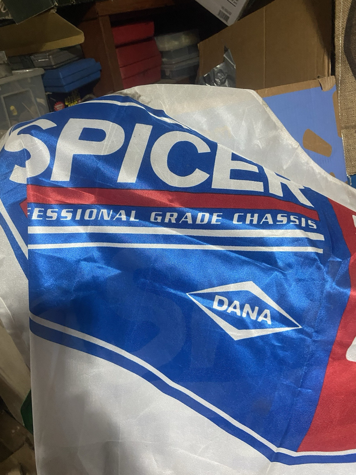 Vintage Spicer Chassis Front End And Alignment Banner Sign 30×48