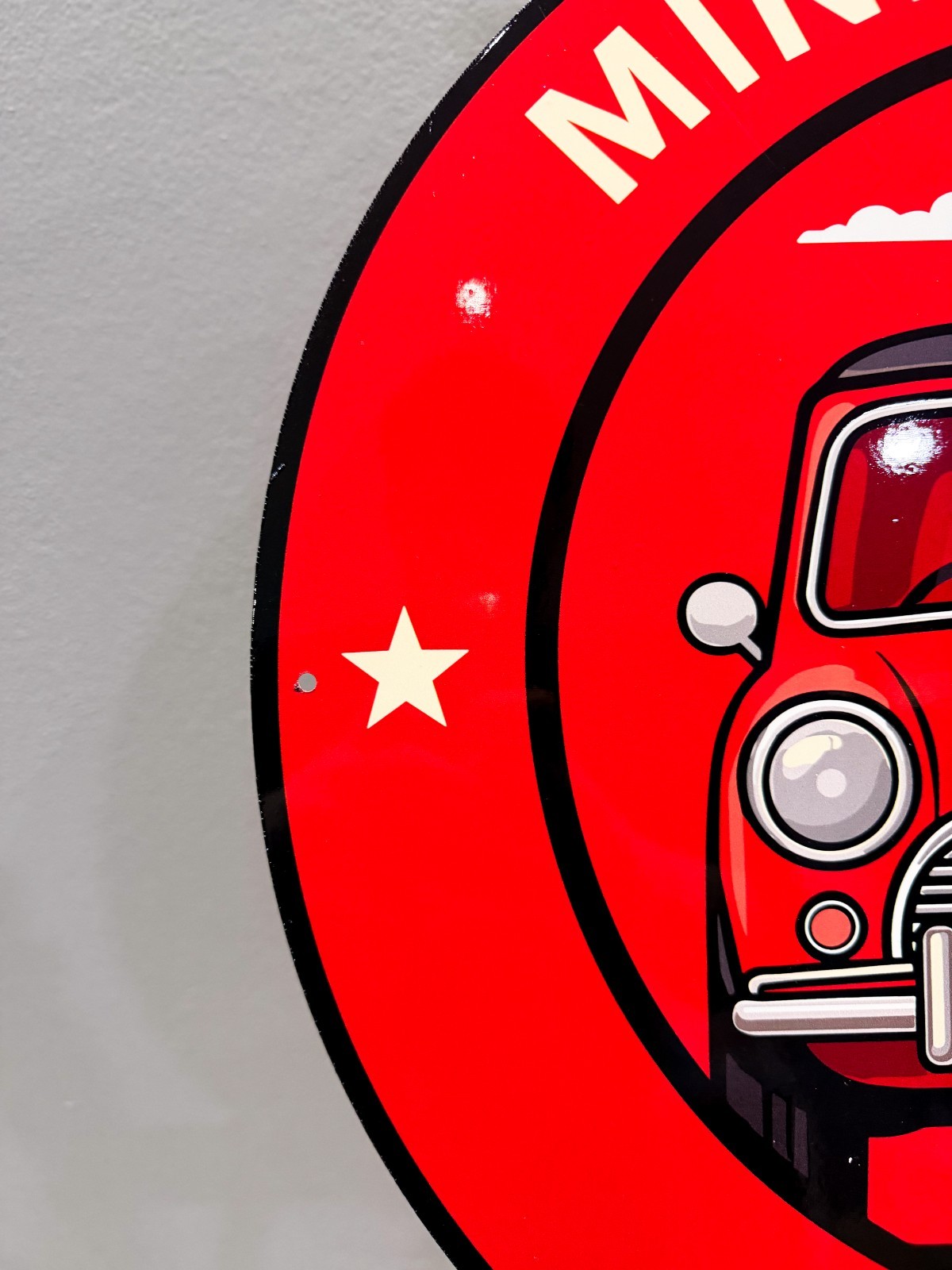 Mini Cooper 1965 – Classic Front View Vintage Heavy Metal Sign – 50 cm (19.7”)