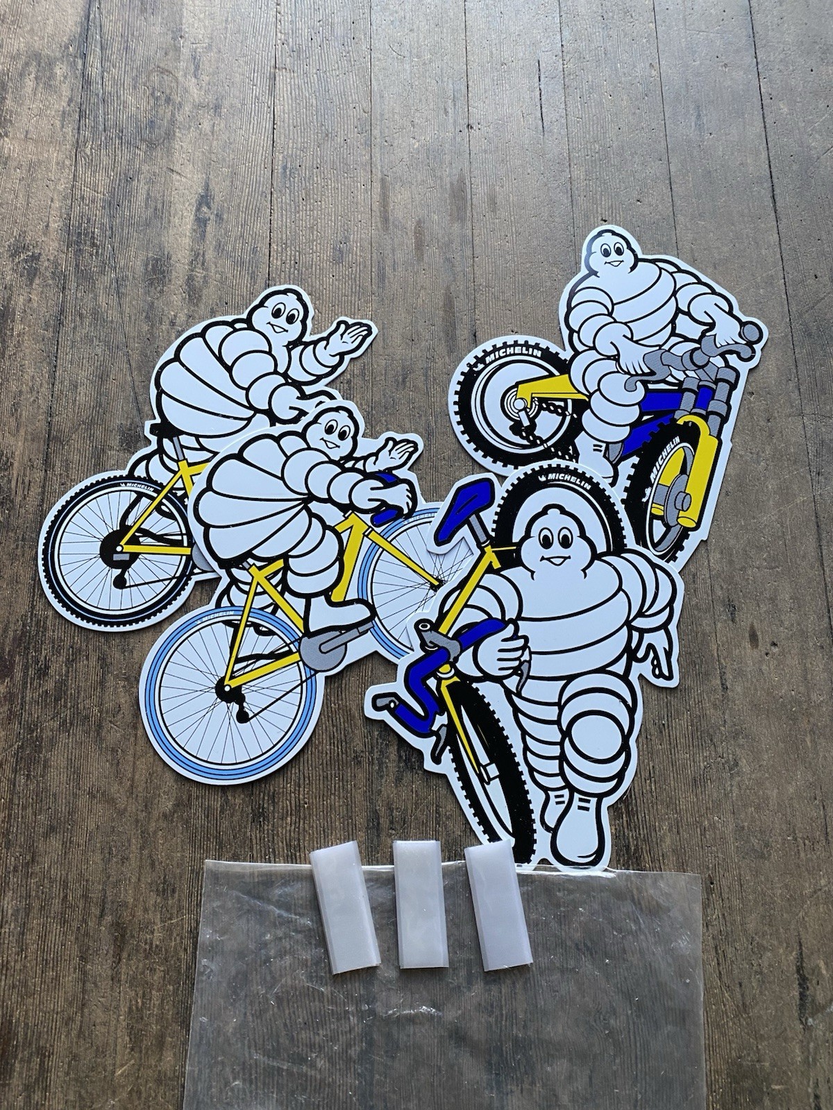Vintage Michelin Man Bicycle Tire Advertising Promo Lot Signs Bike Display
