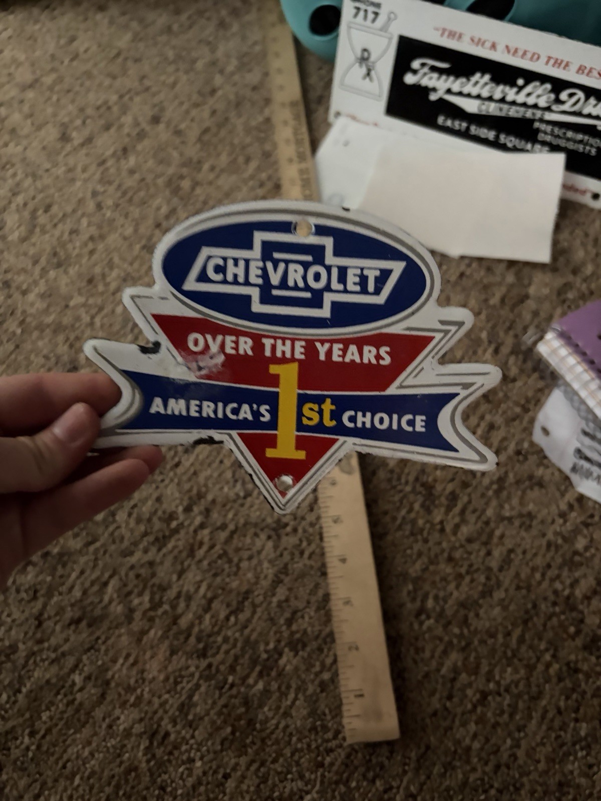 Small Porcelain Chevrolet Sign