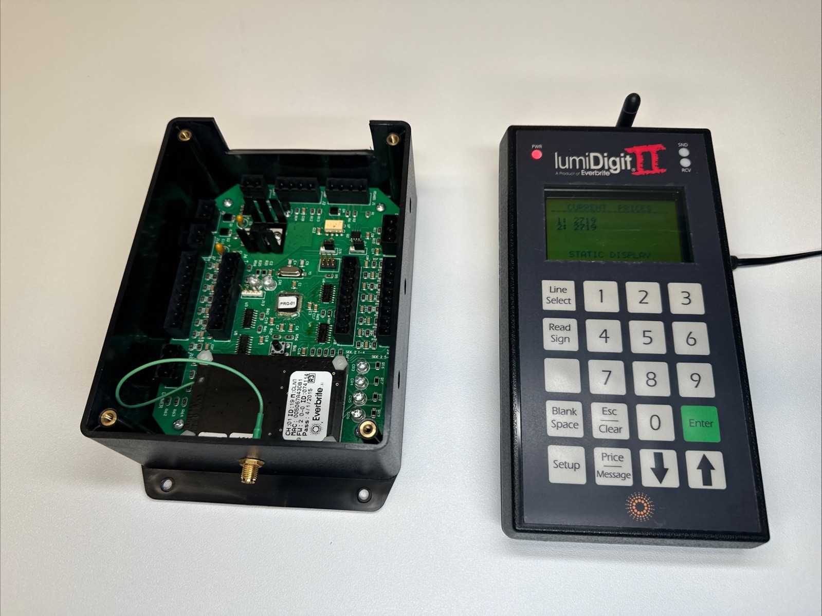 Everbrite LumiDigit II Gas Sign Price display system, Used, For Parts/Repair