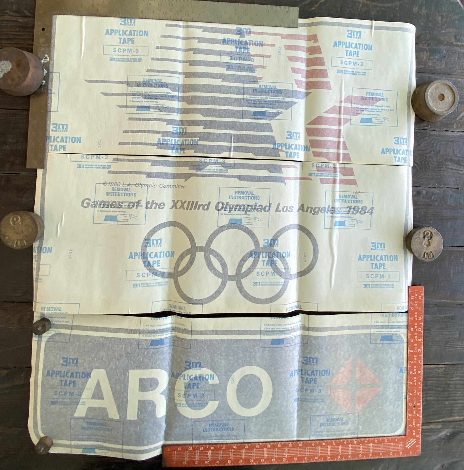 1984 ARCO Advertising Sticker Games of the XXIIIrd Olympia Los Angeles 36″ x 40″
