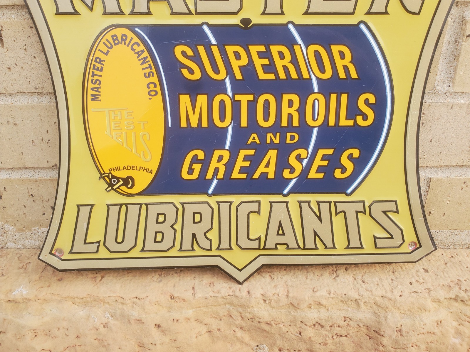12″ X 14″ Metal Sign Master Lubricants Philadelphia Motor Oils & Grease