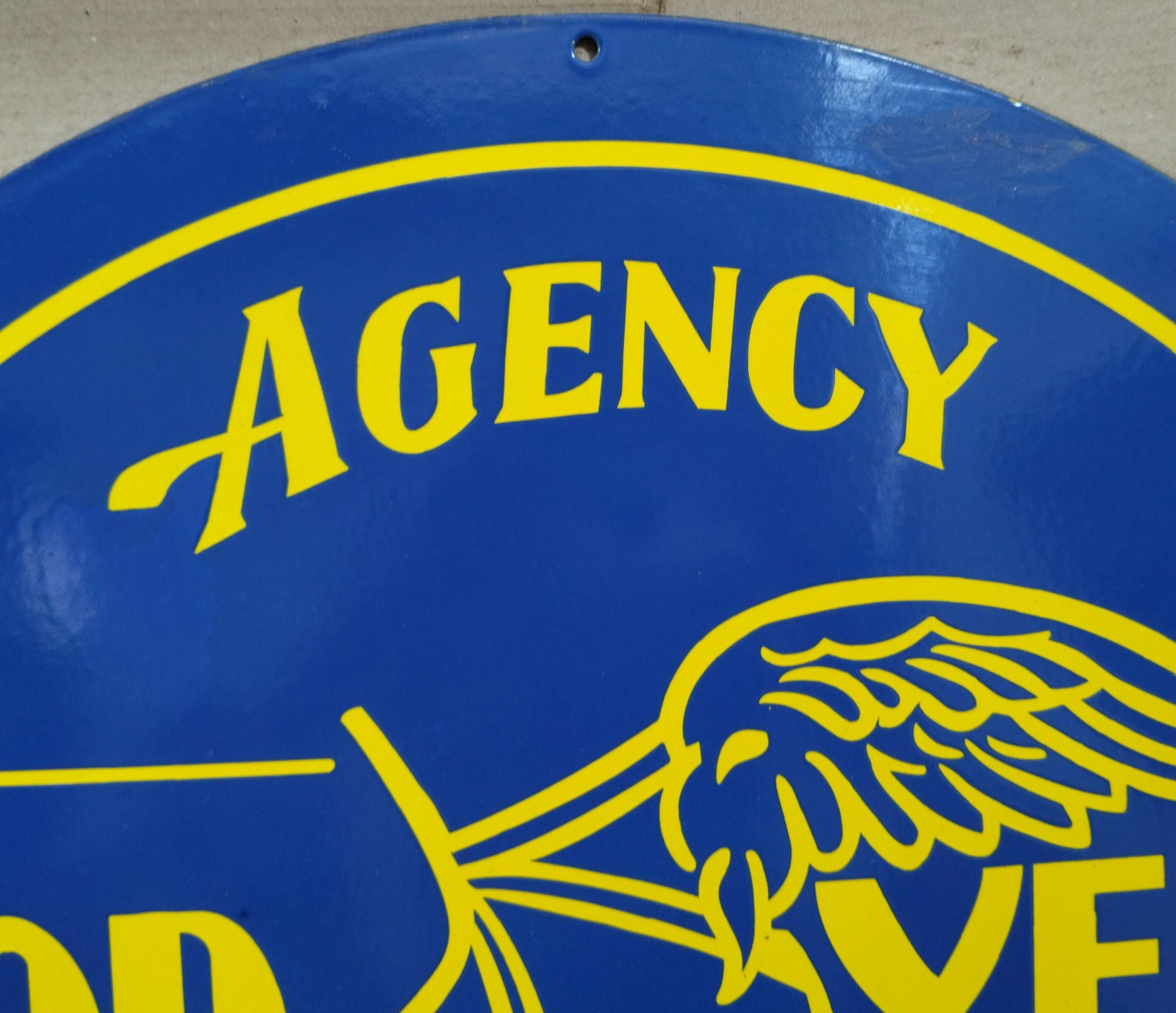 Good year Tires porcelain Enamel Sign 30 x 30 Inches 1 Sided