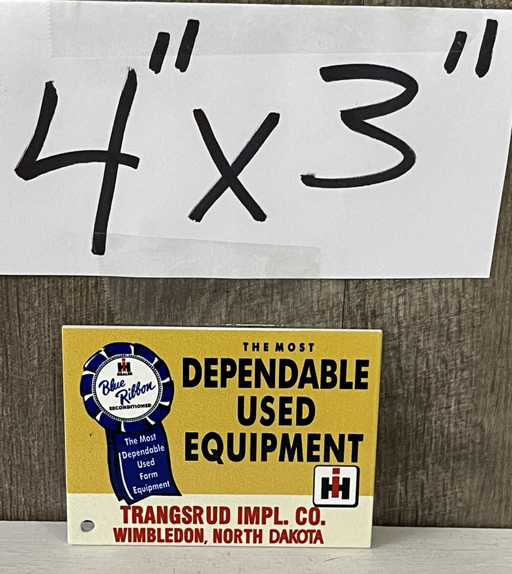 IH Blue Ribbon Magnet Dependable Used Equipment Farm Agriculture Diesel Gas Oil
