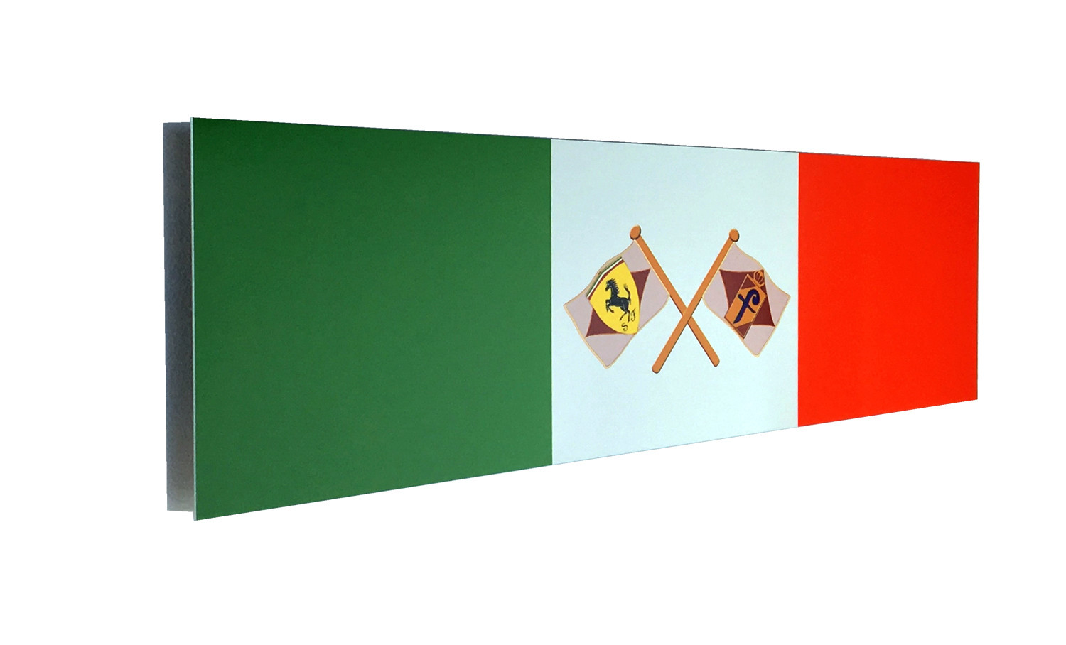 Pininfarina Ferrari Badge Italy Flag Metal Sign