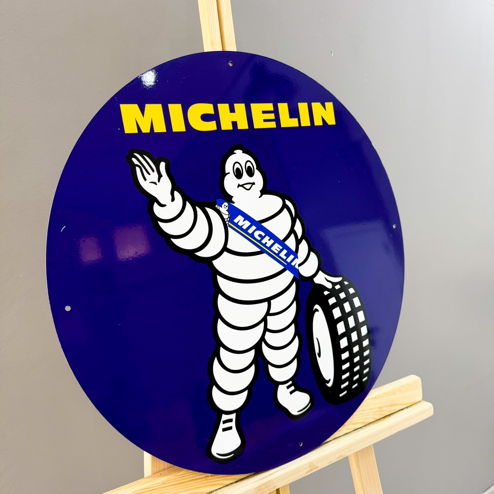 Michelin Bibendum – Iconic Tire Man Vintage Heavy Metal Sign – 50 cm (19.7”)