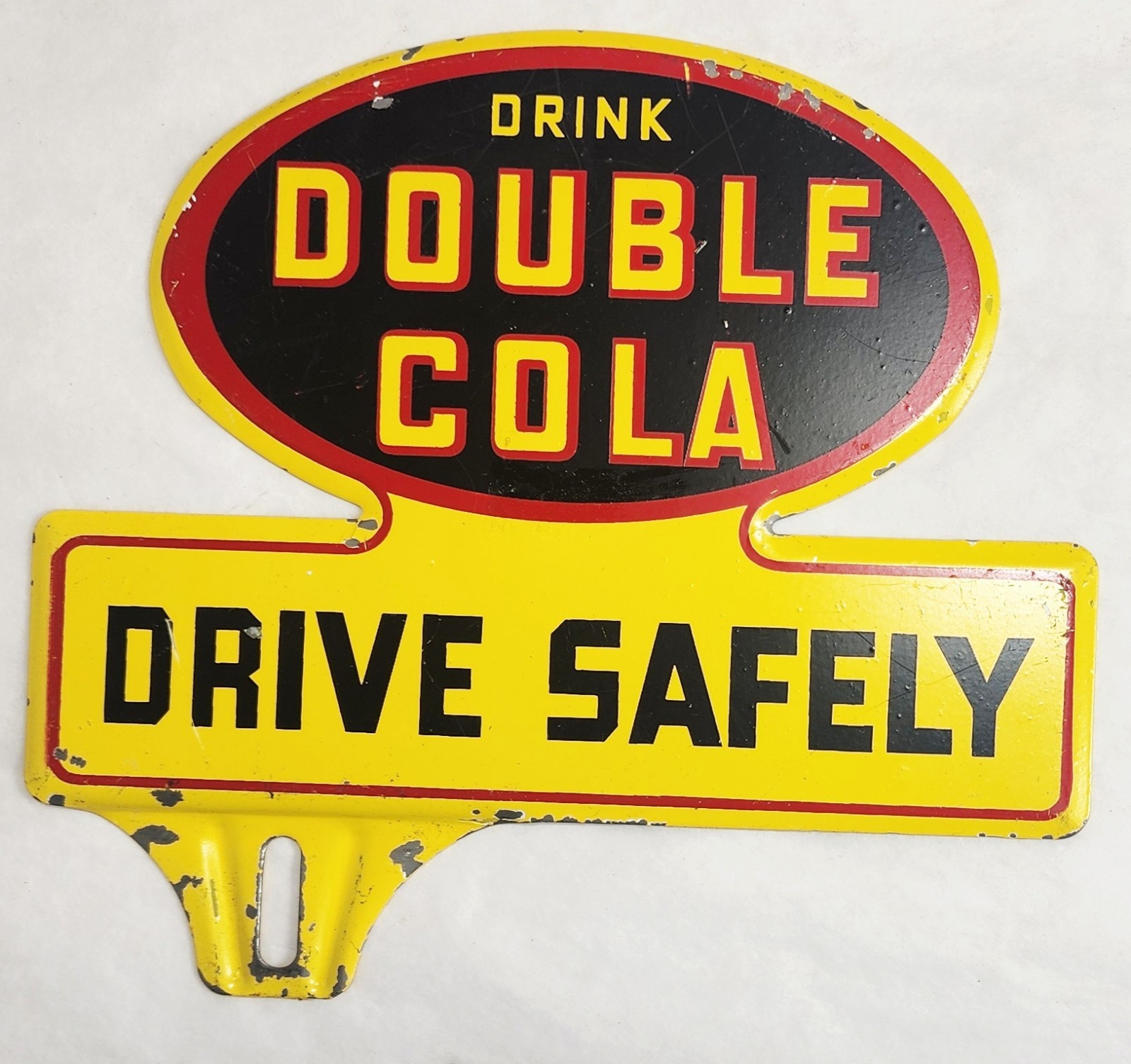 DRINK DOUBLE COLA SODA PLATE TOPPER SIGN GAS CAR OIL Metal
