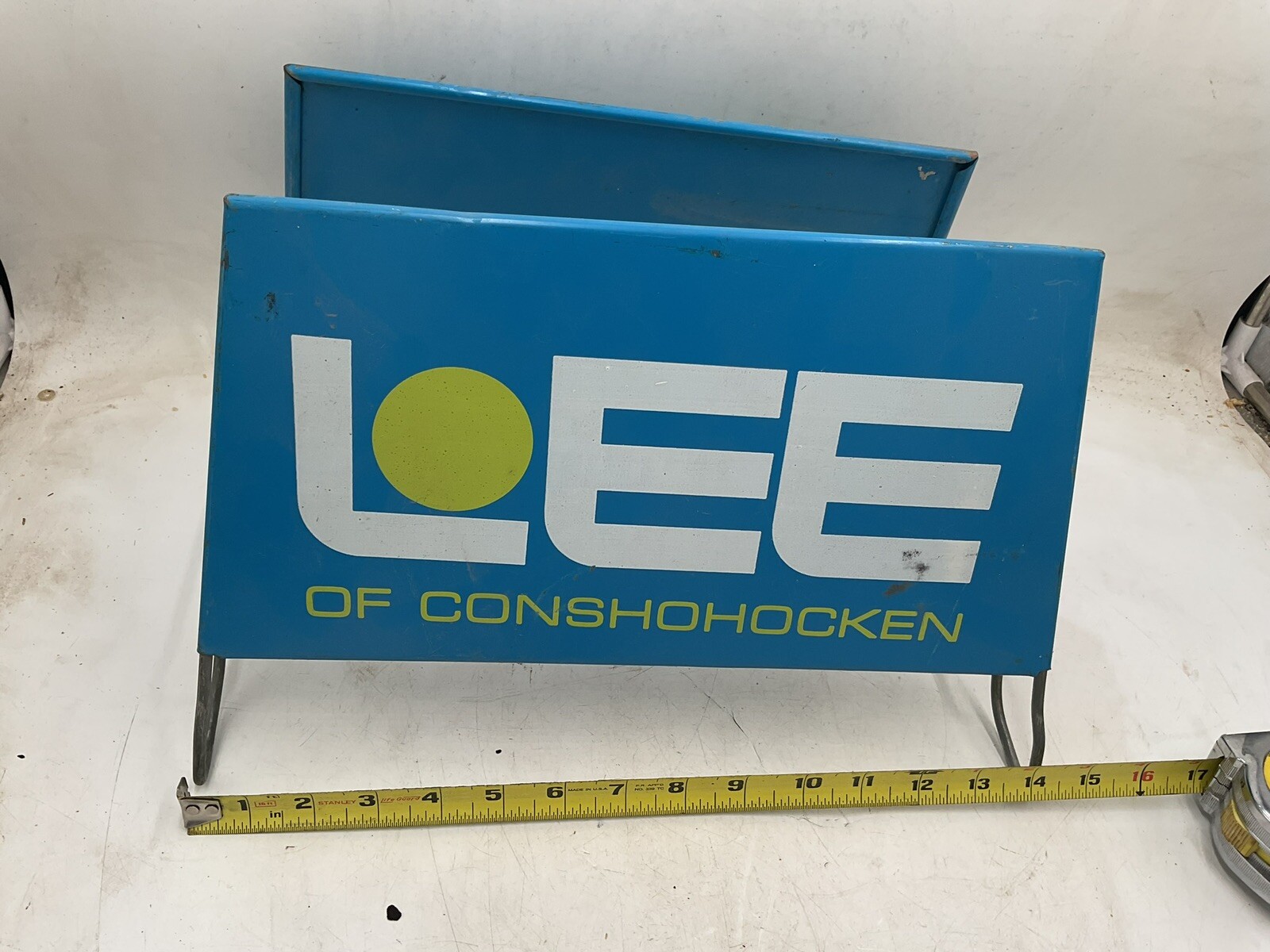 vintage Lee Tires of Conshohocken old gas station tire display advertising sign