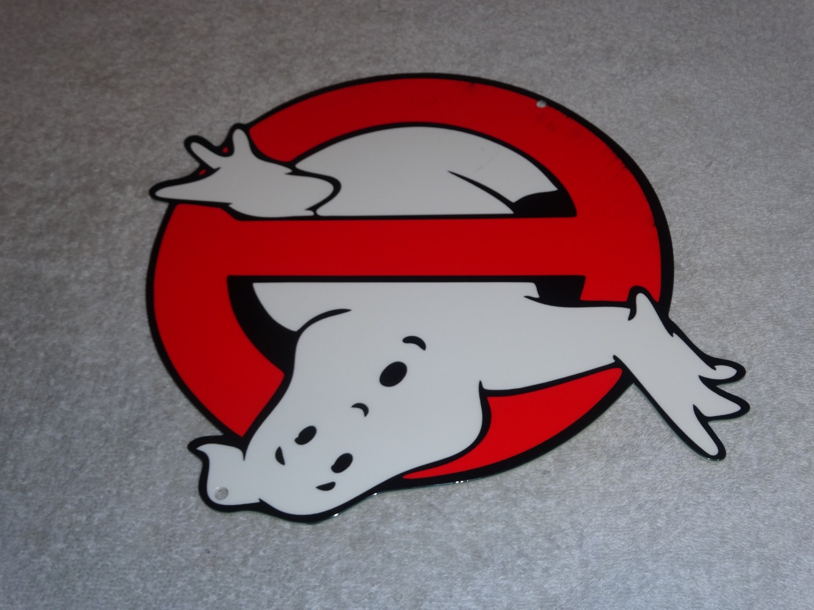 VINTAGE GHOSTBUSTERS NO ICON GHOST👻1′ METAL MOVIE 2 3 TV SODA GASOLINE OIL SIGN