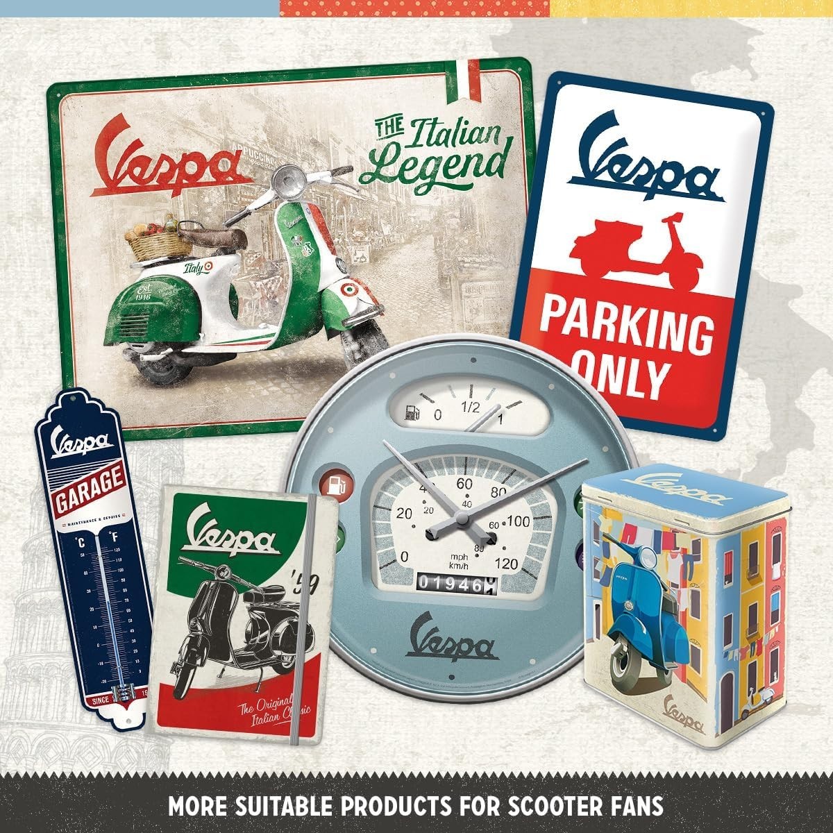 Vespa Roller Gift – High-Quality Print, 5.9″ x 7.9″