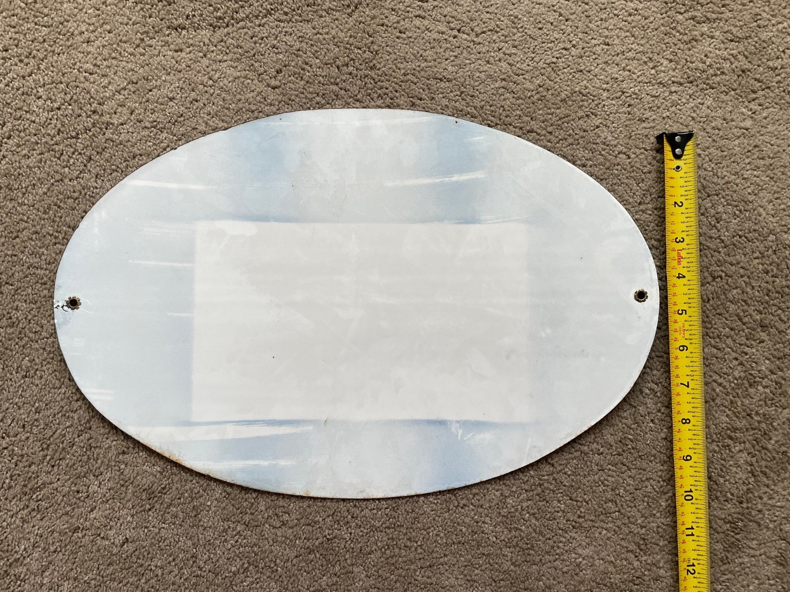 FORD Genuine Parts Steel SIGN, porcelain cover, 16 inch by 11, Blue & white