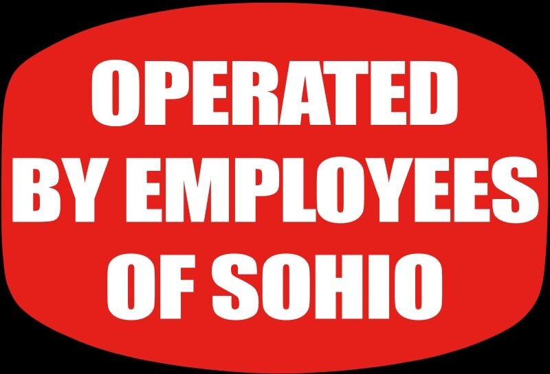 Sohio Company Owned Gas Station NEW Sign 28″ Wide Diecut AMERICAN STEEL XL Size