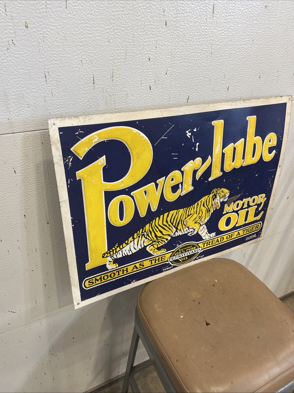 AAA Powerlube motor oil sign