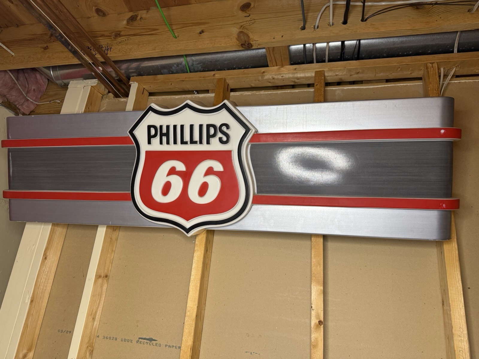 PHILLIPS 66 GAS PUMP TOPPER SIGN AUTHENTIC GAS STATION SIGN VTG HUGE RARE SIGN