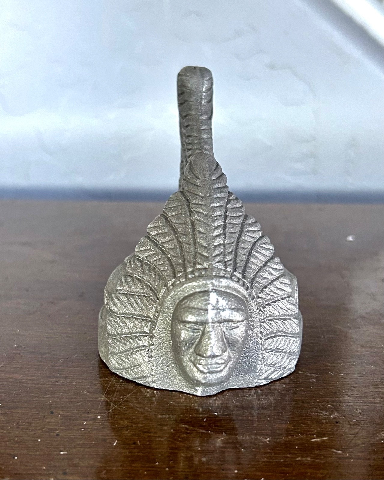 Vintage Style Indian Motorcycle Chief Metal Paperweight Hood Ornament Desk Decor